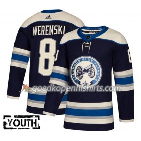 Columbus Blue Jackets Zach Werenski 8 Adidas 2018-2019 Alternate Authentic Shirt - Kinderen